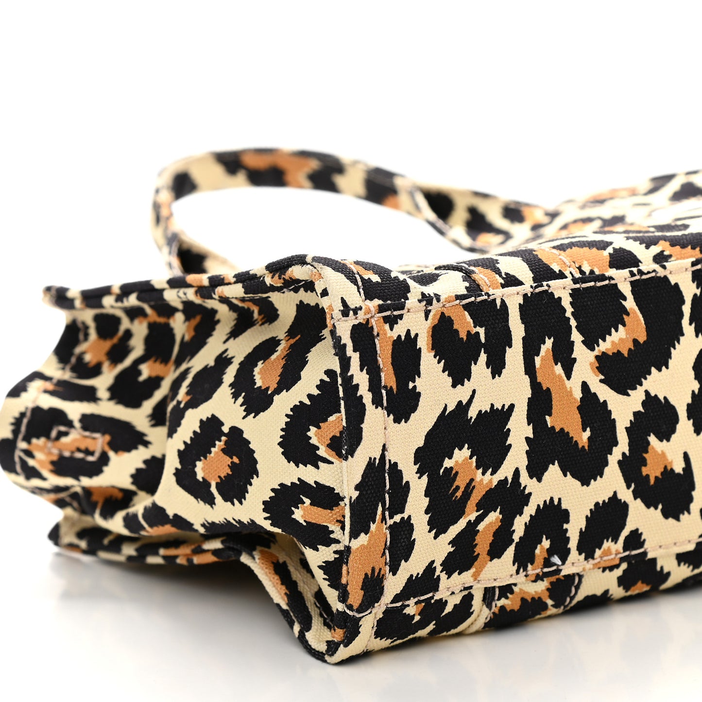 Cotton Canvas Leopard Print Mini The Traveler Tote Bag
