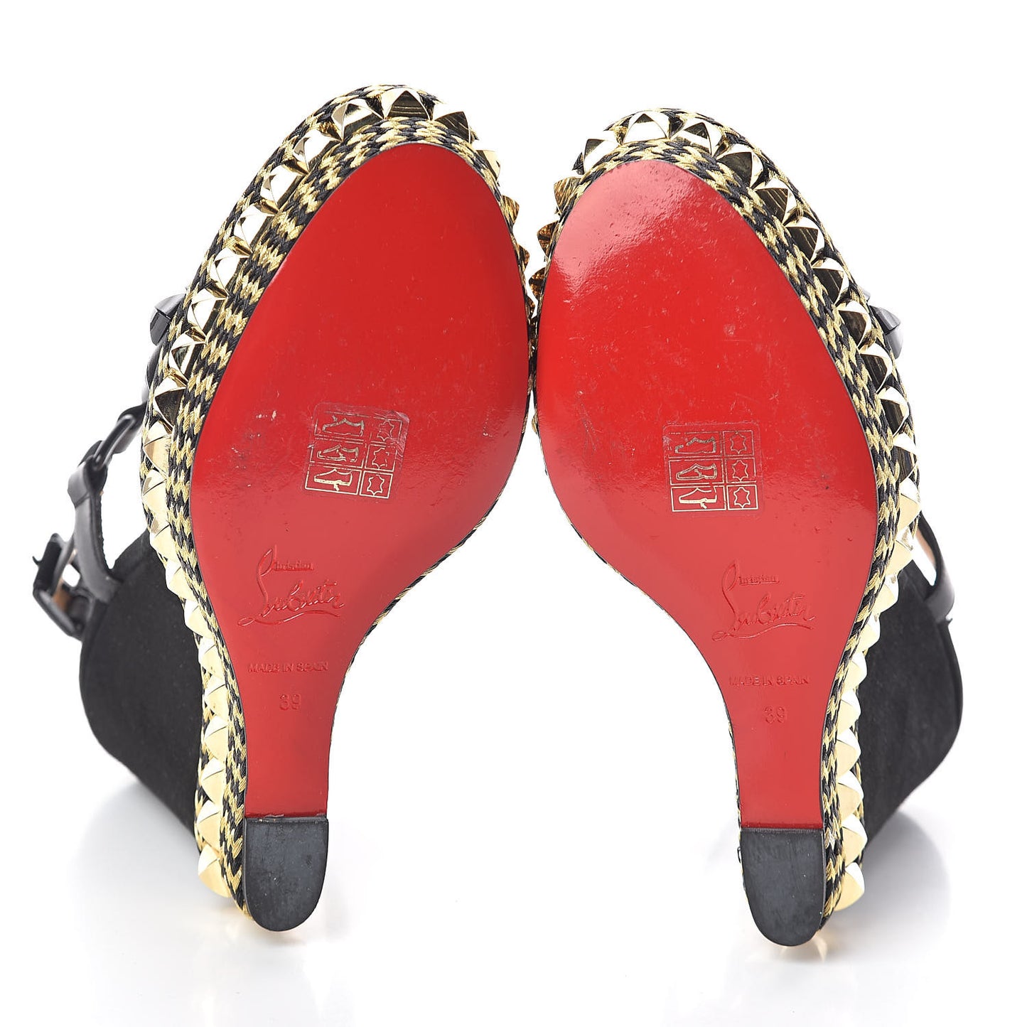 Calfskin Suede Cataclou 140 Wedge Sandals 39 Black