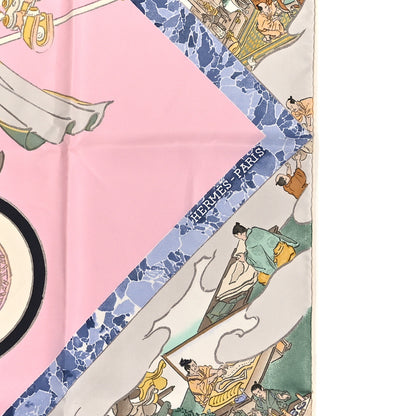Hermes Silk Les Artisans D'Hermes Scarf 90 Pale Vert Amande 3 of 4