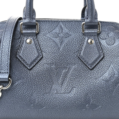 Louis Vuitton Metallic Empreinte Monogram Giant Speedy Bandouliere 20 Navy Nacre 12 of 19