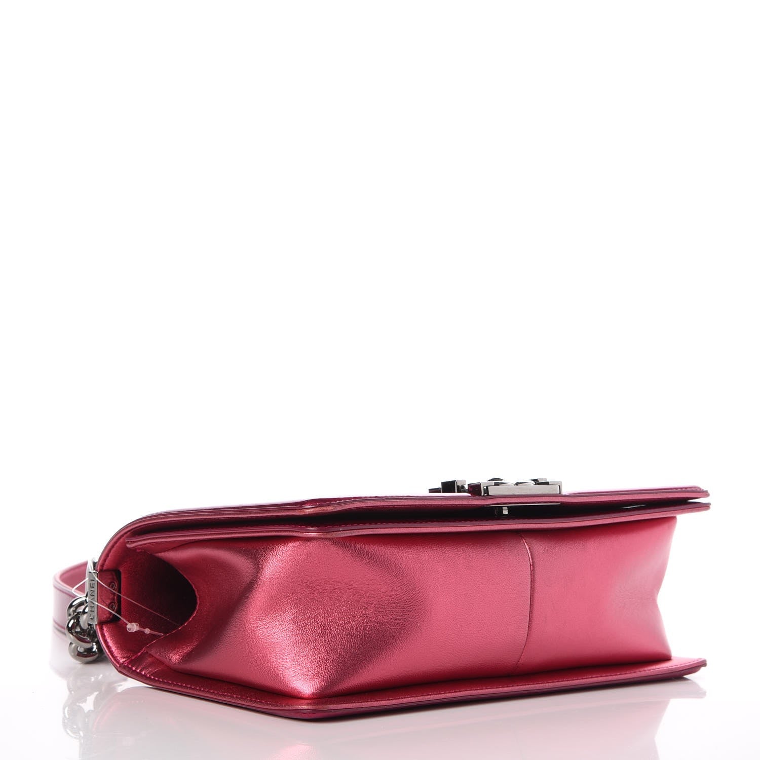 Chanel Metallic Patent Calfskin Quilted Medium Boy Flap Pink 5 of 9