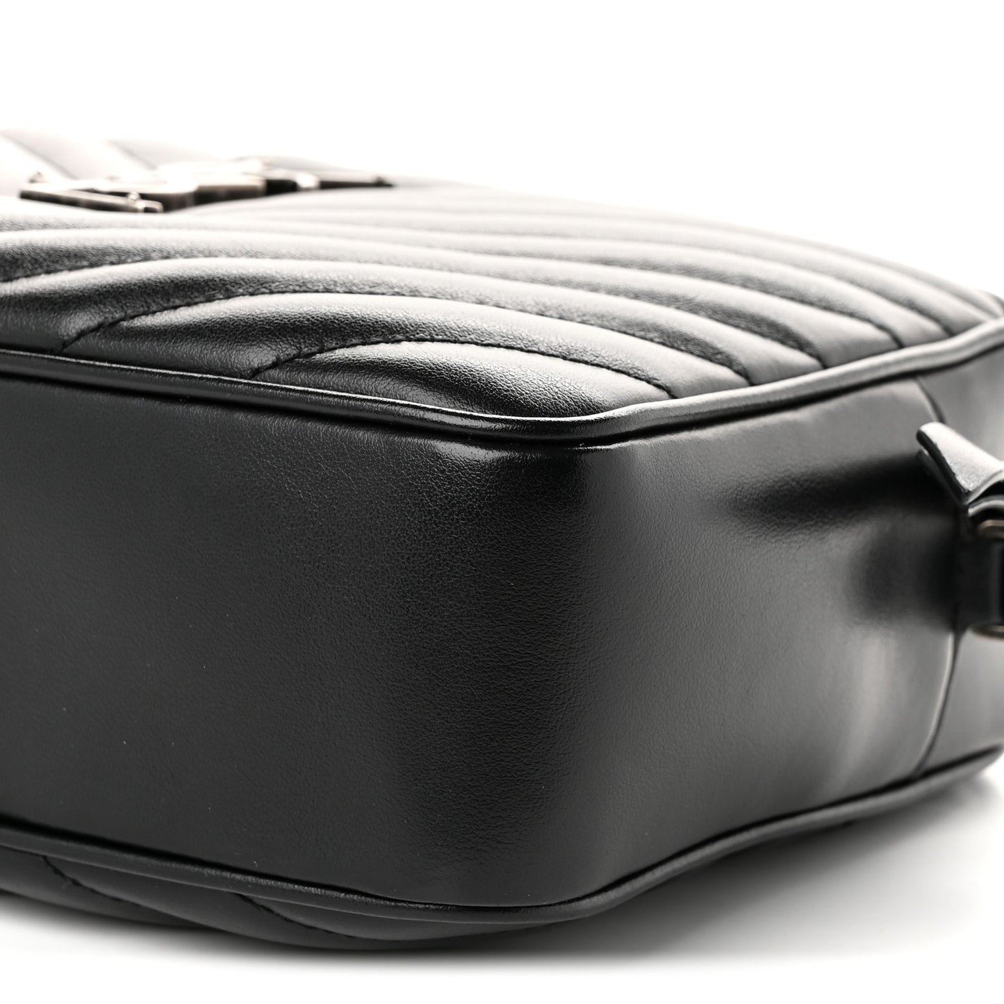 Calfskin Matelasse Monogram Lou Camera Bag Black