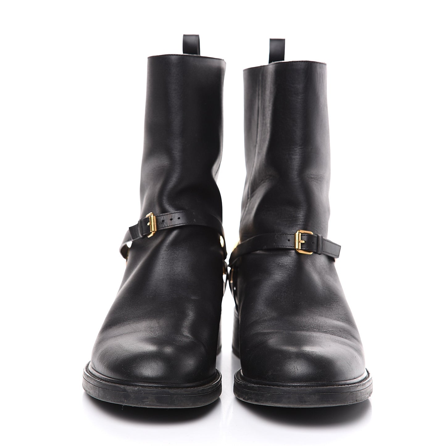 Calfskin Tess Horsebit Ankle Boots 41 Black