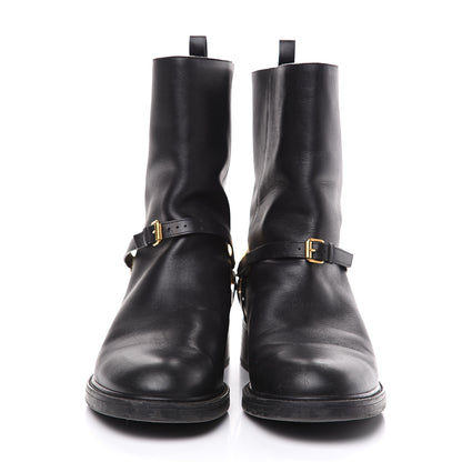 Gucci Calfskin Tess Horsebit Ankle Boots 41 Black 2 of 11