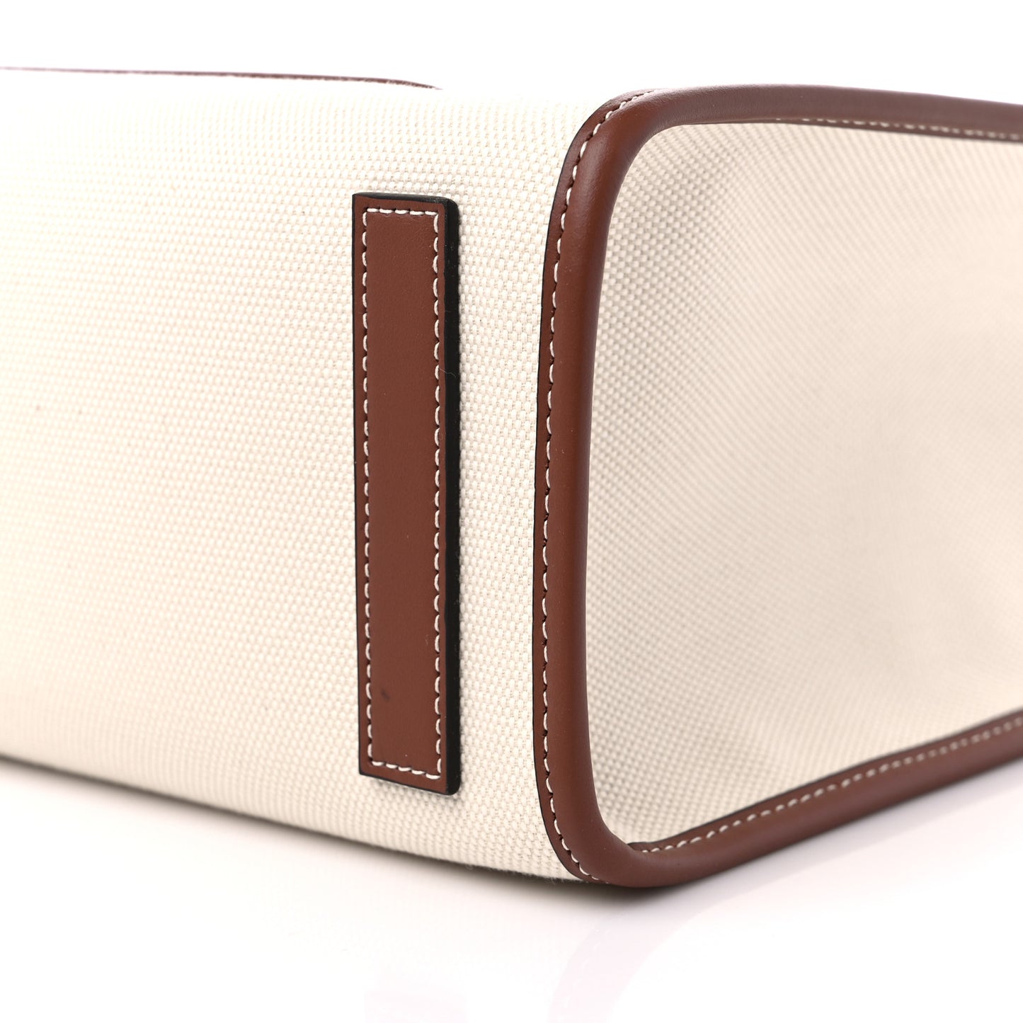 Canvas Smooth Calfskin Horseferry Print Small Freya Tote Natural Tan