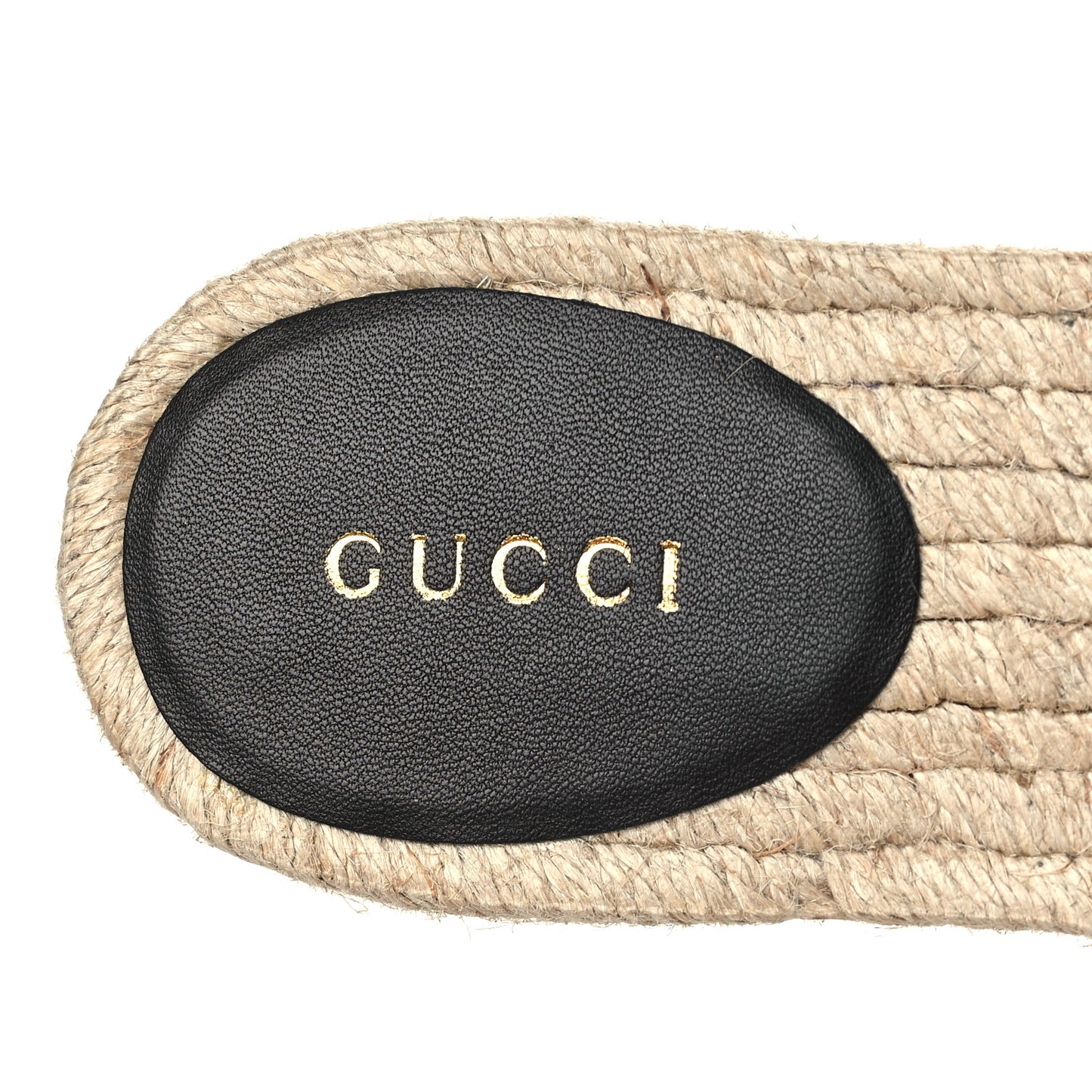 Nappa Matelasse GG Marmont Espadrille Slide Sandals 36.5 Black