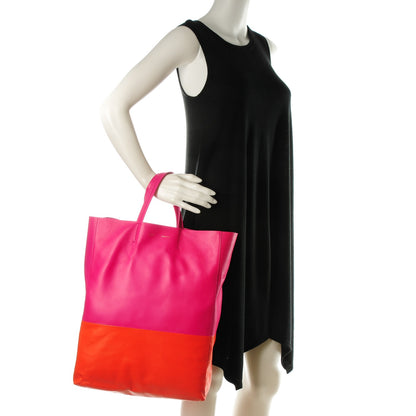 Celine Lambskin Vertical Bi-Cabas Hibiscus 2 of 8