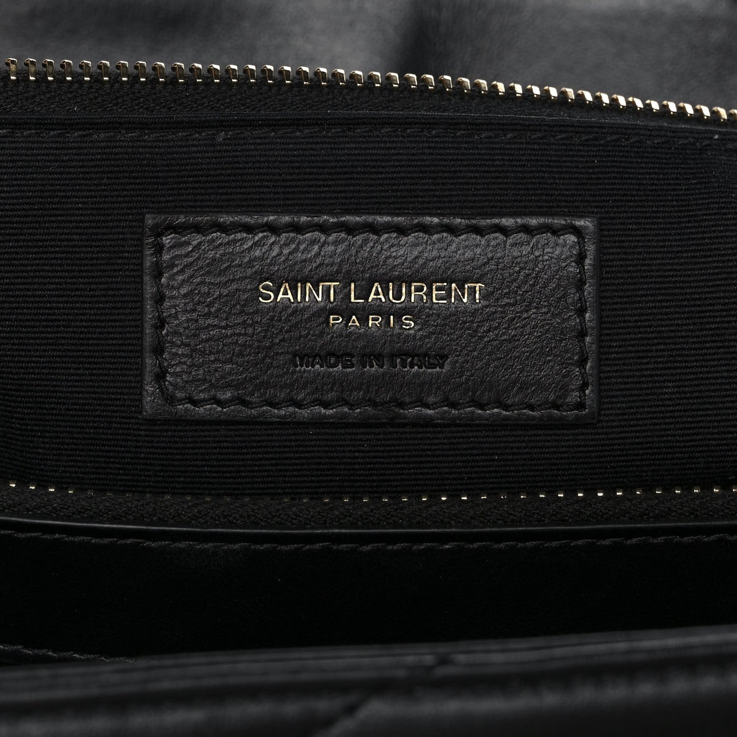 Calfskin Y Quilted Monogram Large Loulou Chain Satchel Black