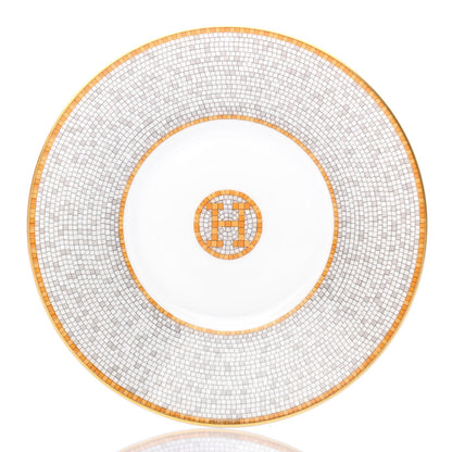 Hermes Porcelain Mosaique Au 24 Porcelain Tea Cup and Saucer Set of 2 Gold 2 of 4