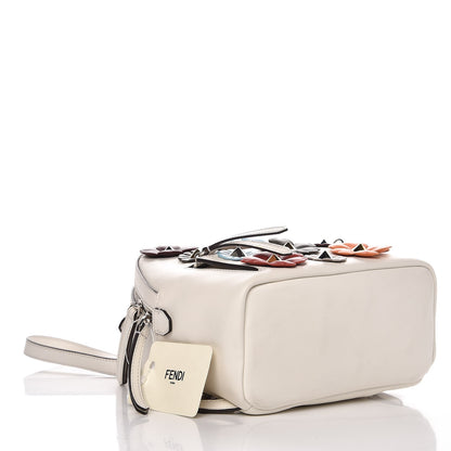 Fendi Vitello Century Nappa Flowerland Studded Mini Backpack White Ice Multicolor 4 of 9