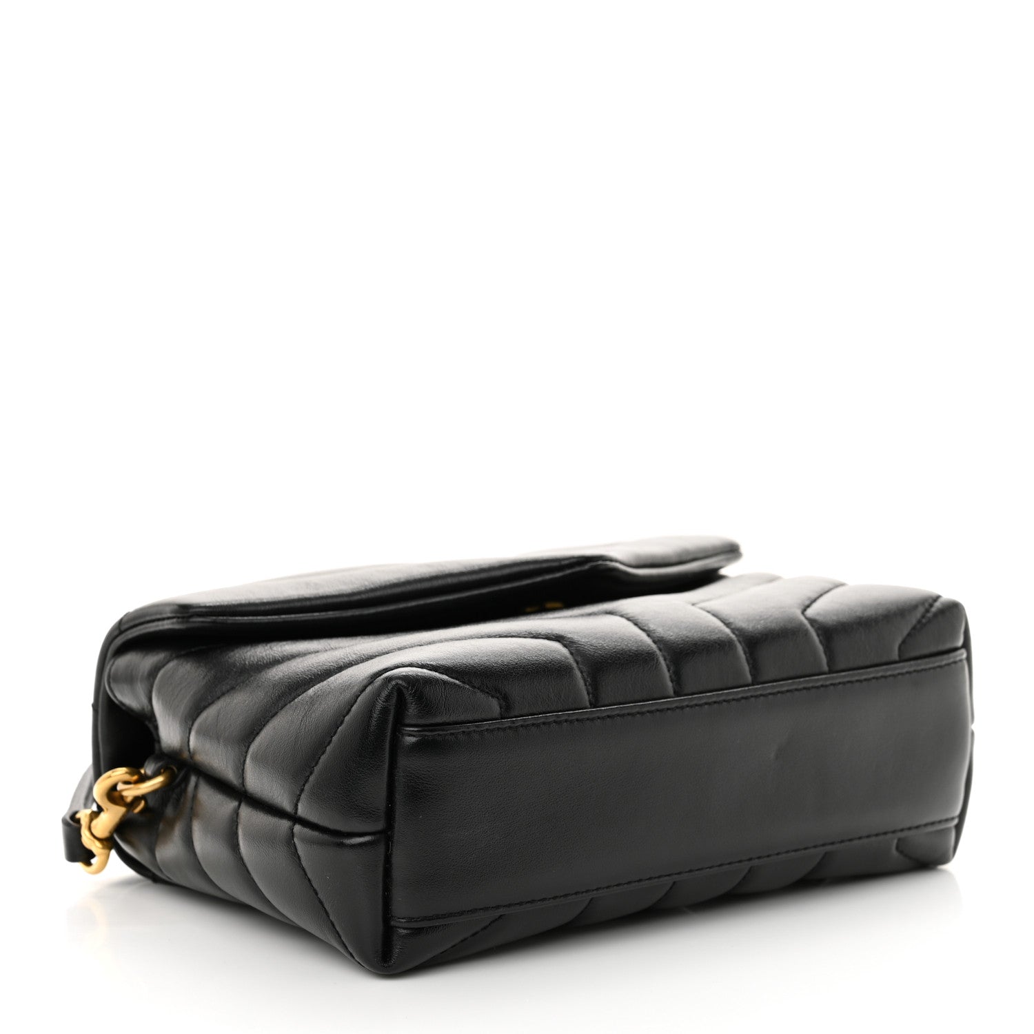 Saint Laurent Calfskin Y Quilted Monogram Toy Loulou Crossbody Bag Black 4 of 12