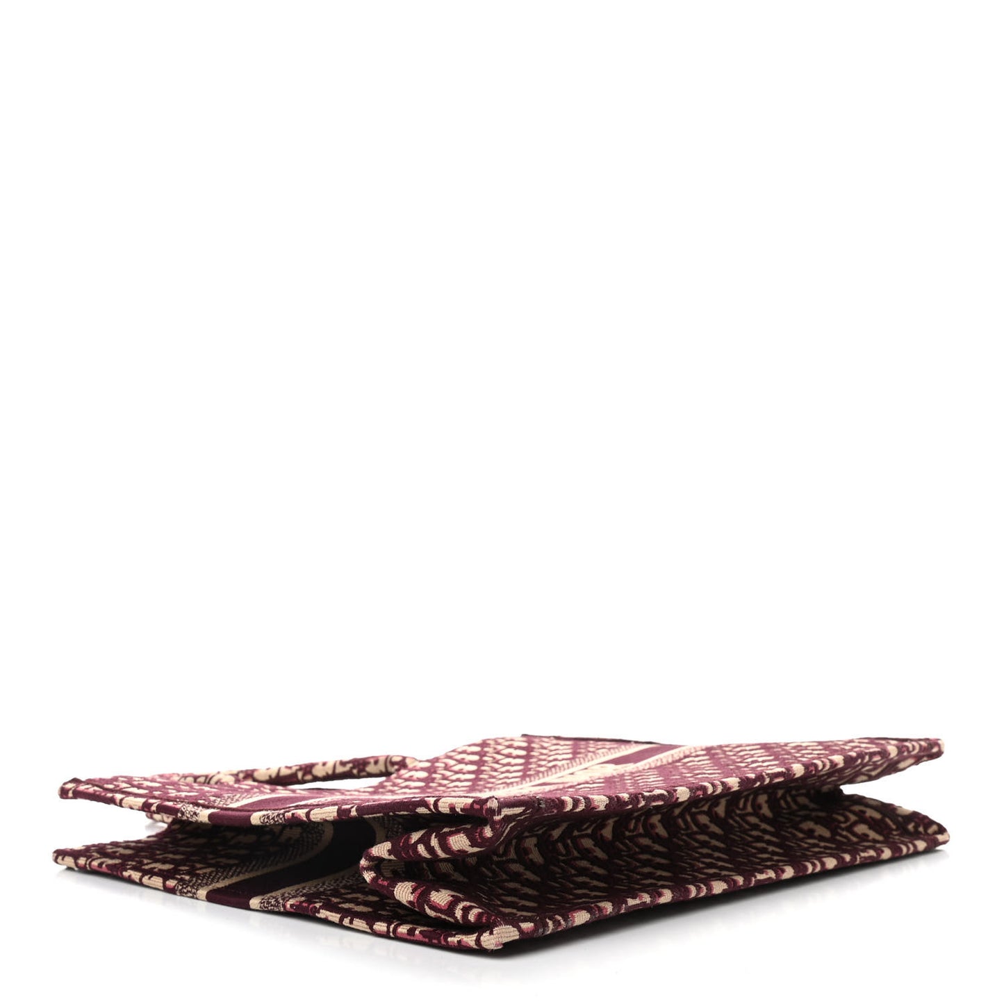 Oblique Large Book Tote Burgundy Multicolor