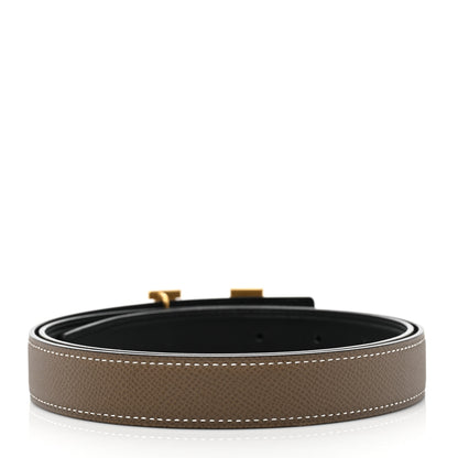 Hermes Epsom Swift 24mm Mini H Belt 85 34 Etoupe Black 2 of 4