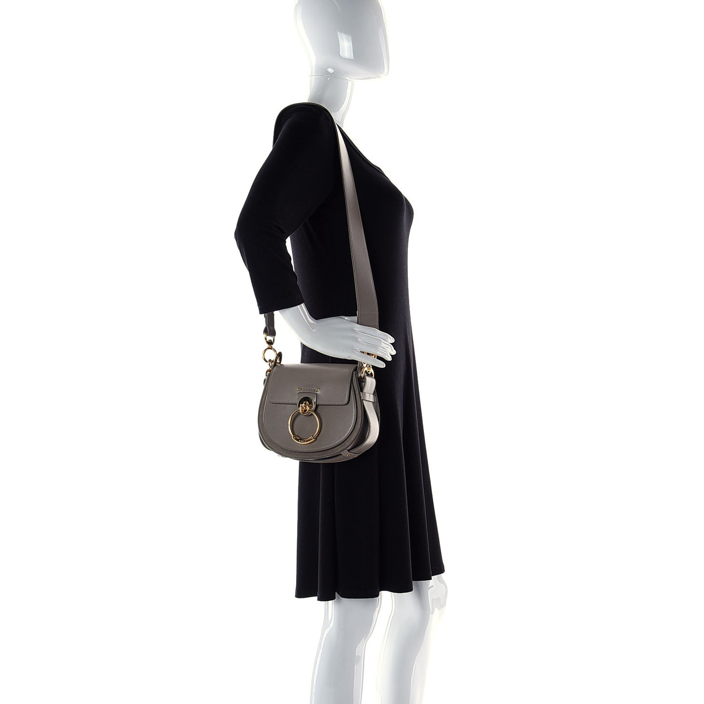 Calfskin Small Tess Bag Motty Grey