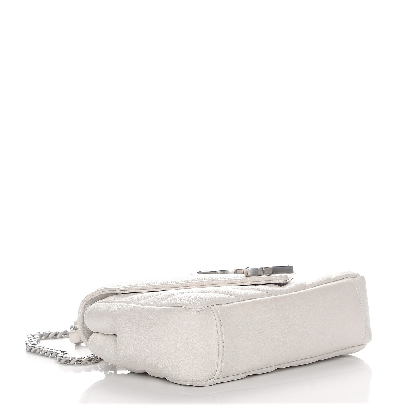 Sheepskin Matelasse Monogram Classic Baby Chain Bag Porcellana