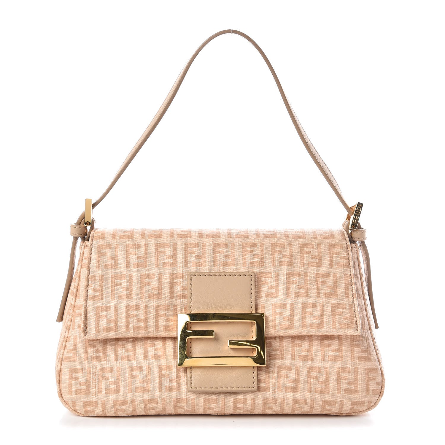 Fendi Zucchino Spalmati Vitello Mini Mama Baguette Vacchetta Camelia 1 of 10