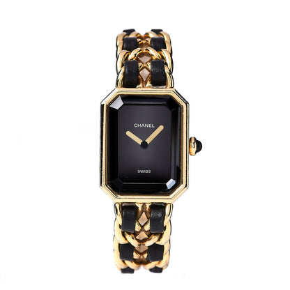 Chanel Stainless Steel Lambskin 20mm Chain Premiere Quartz Watch Gold M 1 of 7