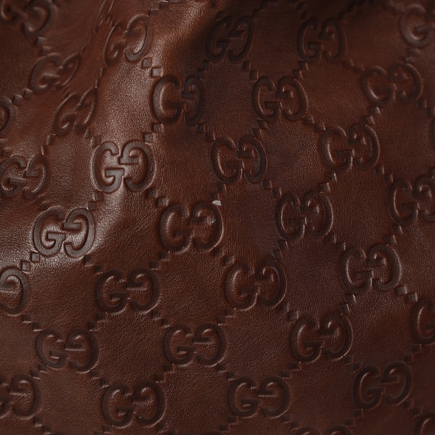 Guccissima Medium Interlocking Icon Shoulder Bag Dark Brown