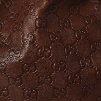 Gucci Guccissima Medium Interlocking Icon Shoulder Bag Dark Brown 9 of 13