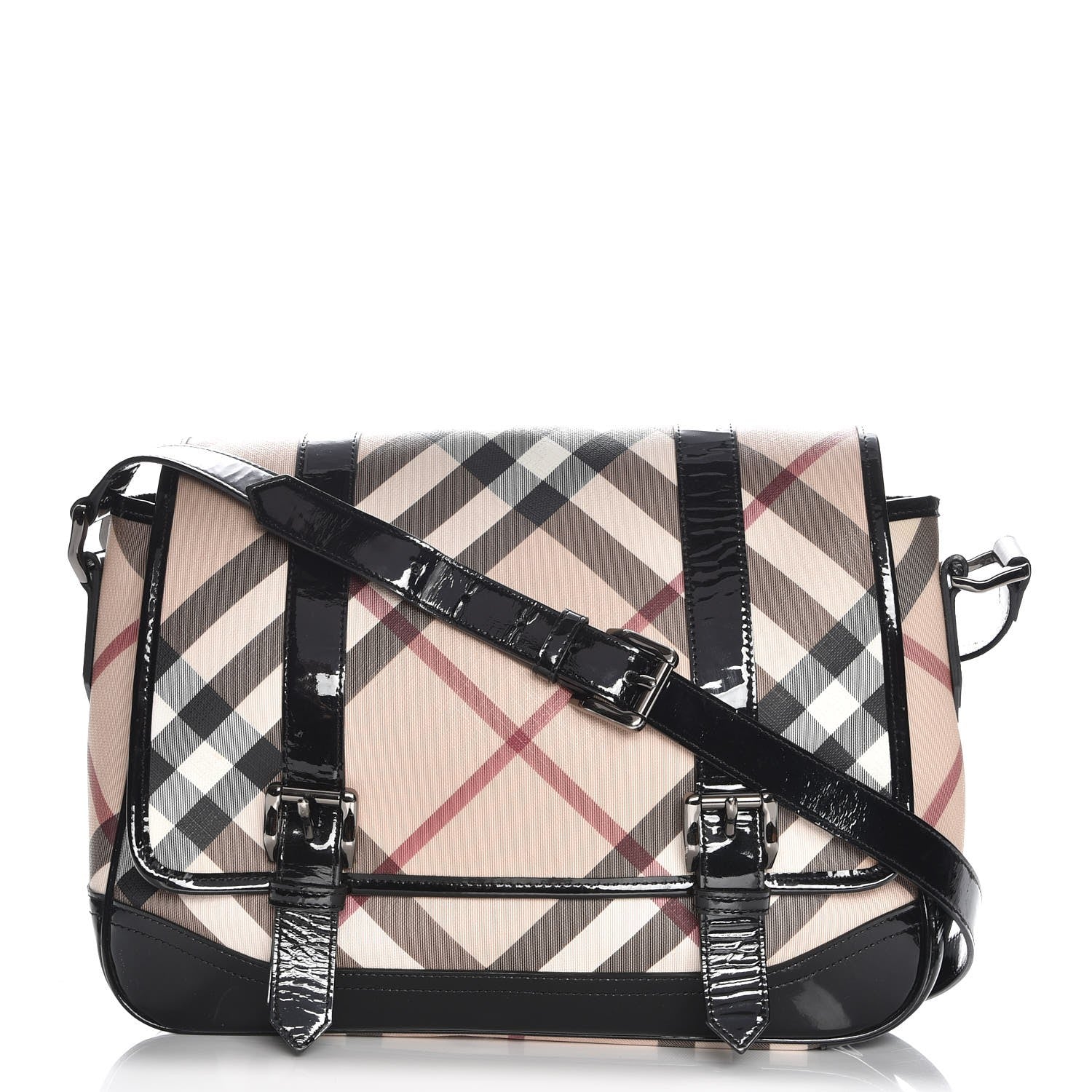 Burberry Nova Check Messenger Bag Black 1 of 12