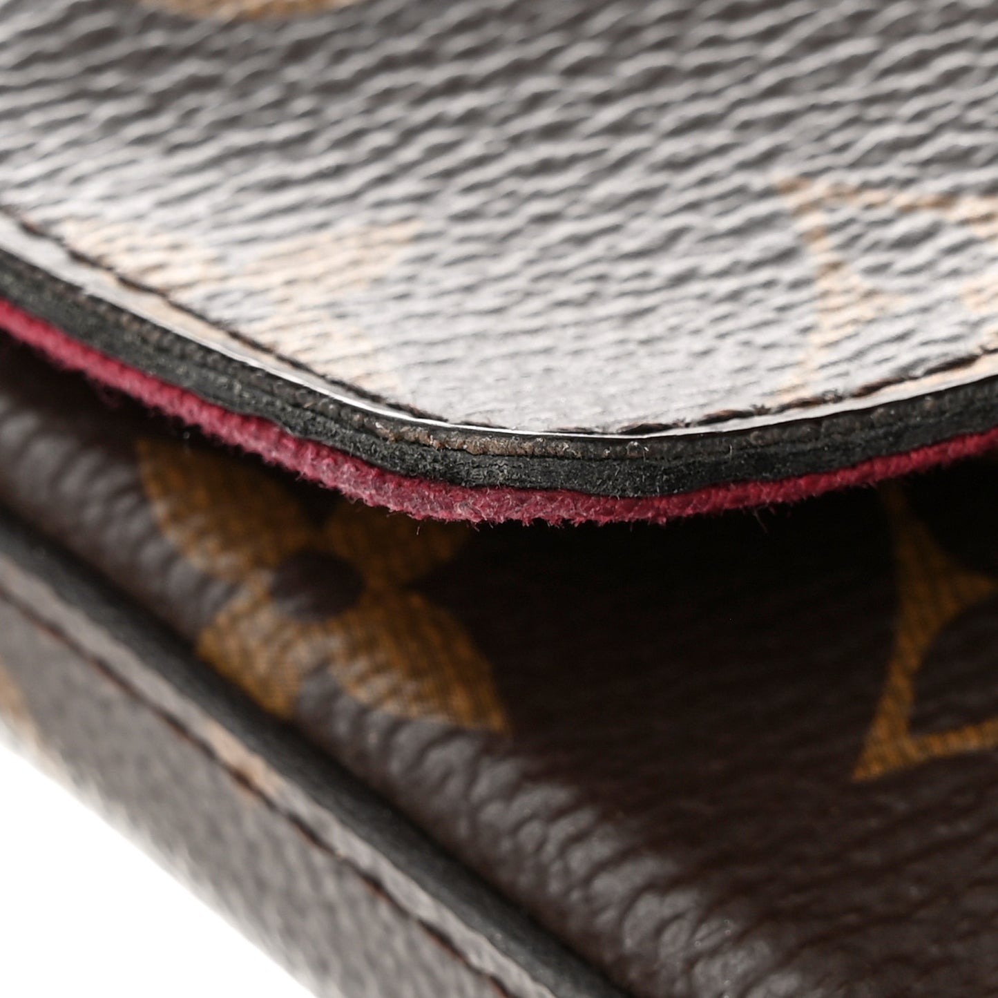 Monogram Pochette Felicie Chain Wallet Fuchsia