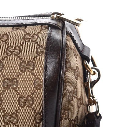Gucci Monogram Vintage Web Medium Boston Dark Brown 22 of 28