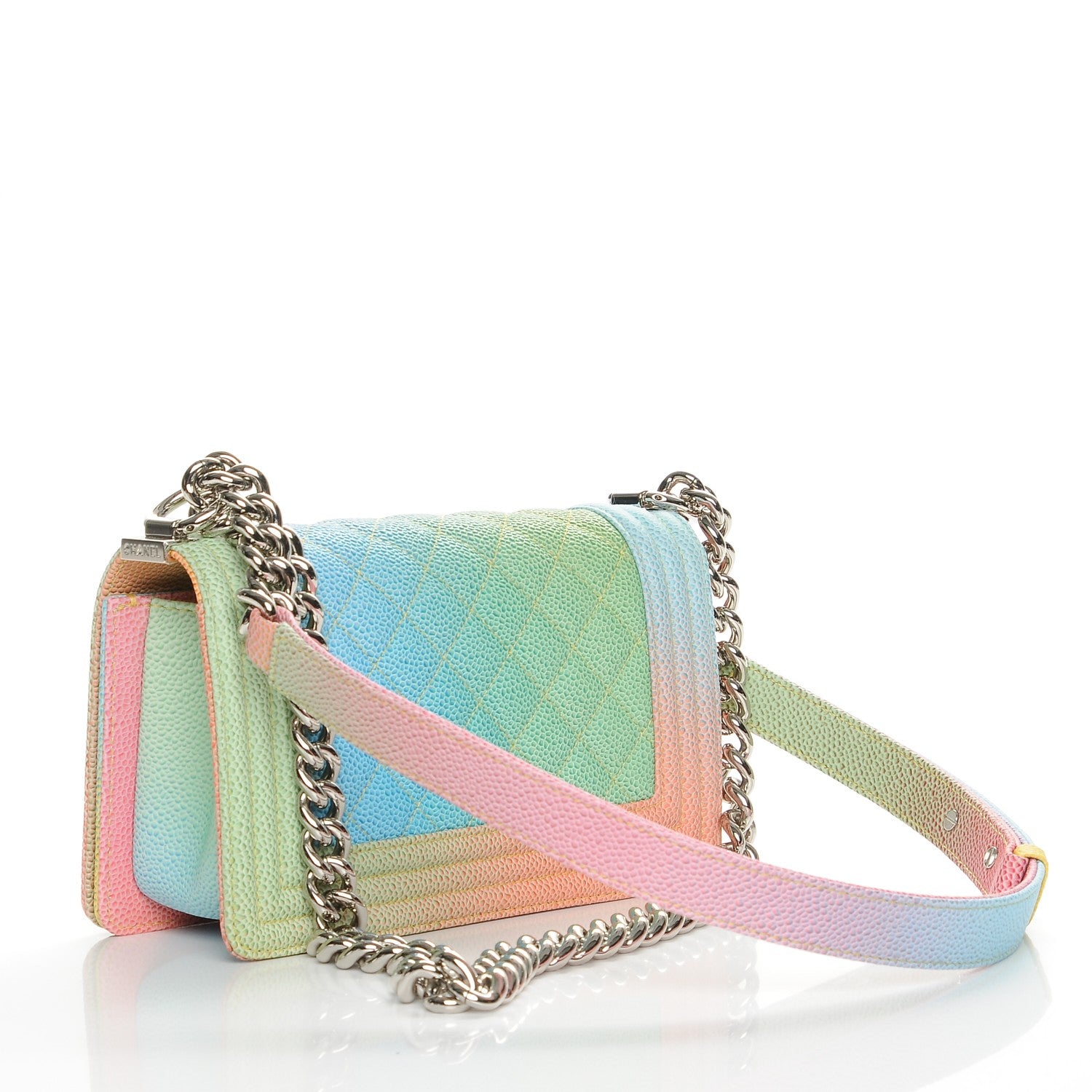 Chanel Caviar Quilted Small Cuba Rainbow Boy Flap Multicolor 3 of 7