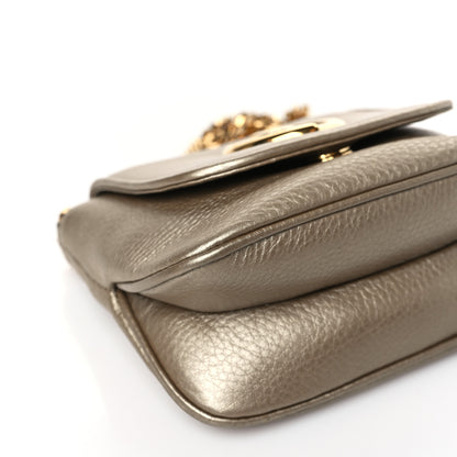 Gucci Pebbled Calfskin Small 1973 Chain Shoulder Bag Champagne 8 of 9