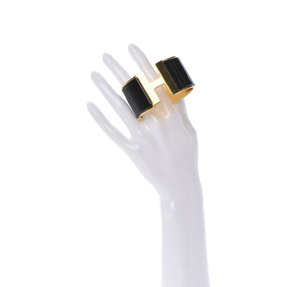 Hermes Enamel Extra Wide Clic Clac H Bracelet GM Black 2 of 6