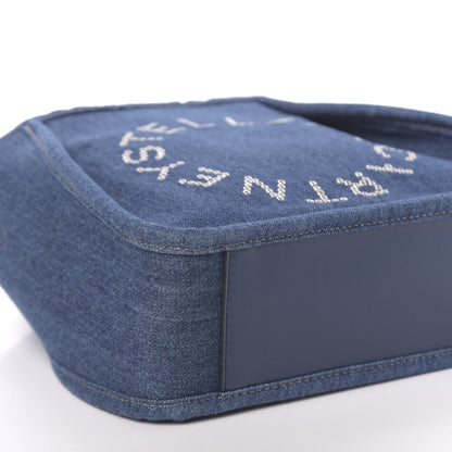 Stella McCartney Eco Alter Denim Perforated Logo Mini Crossbody Orion Blue 7 of 10