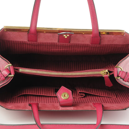 Fendi Vitello Elite Flamingo Regular 2Jours Tote Amarena 6 of 8