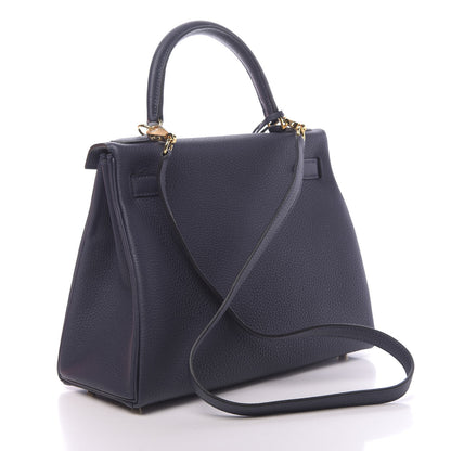 Hermes Togo Kelly Retourne 28 Bleu Nuit 3 of 11
