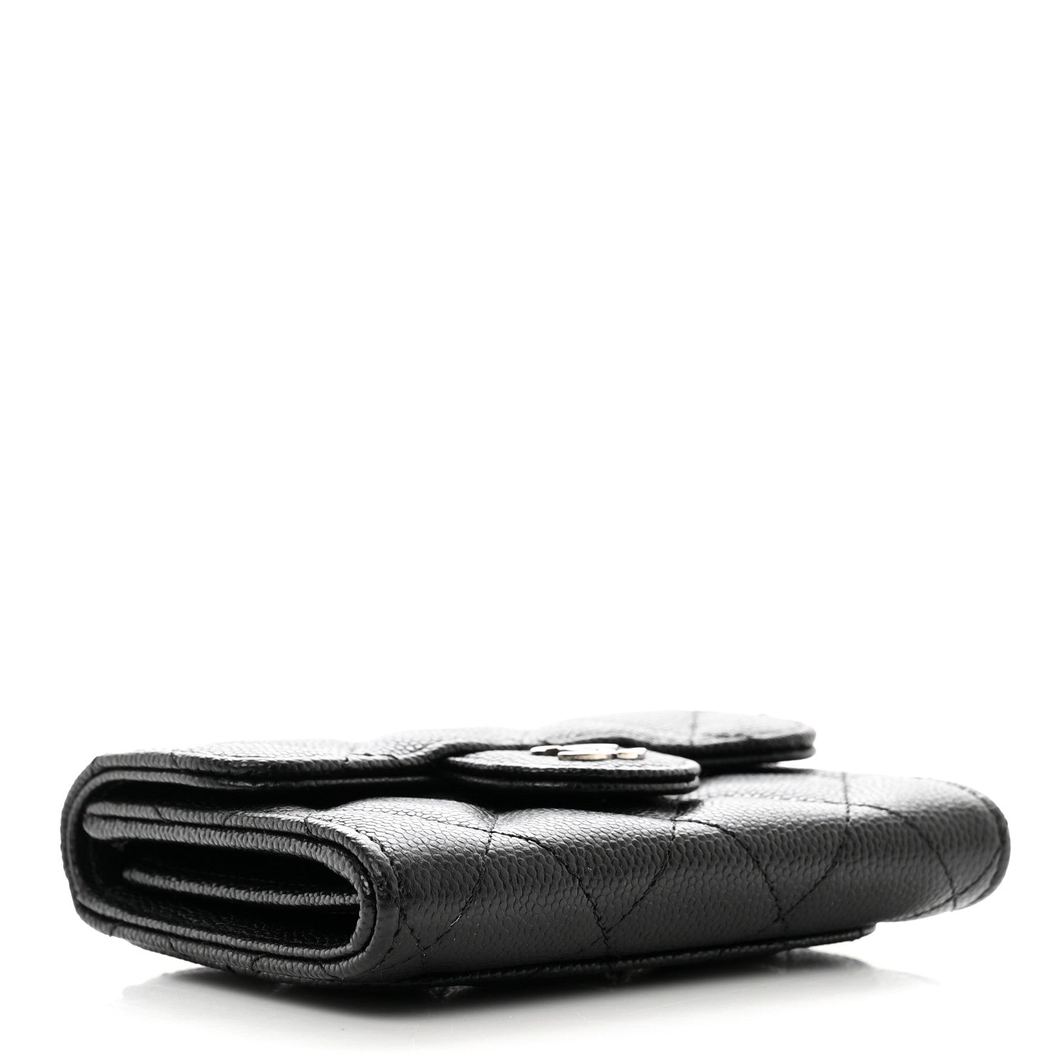 Chanel Caviar Quilted Flap Card Holder Wallet Black 4 of 8