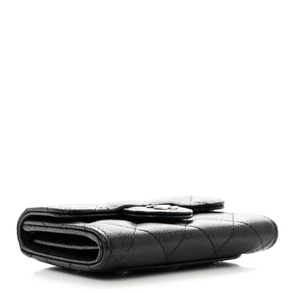 Chanel Caviar Quilted Flap Card Holder Wallet Black 4 of 8