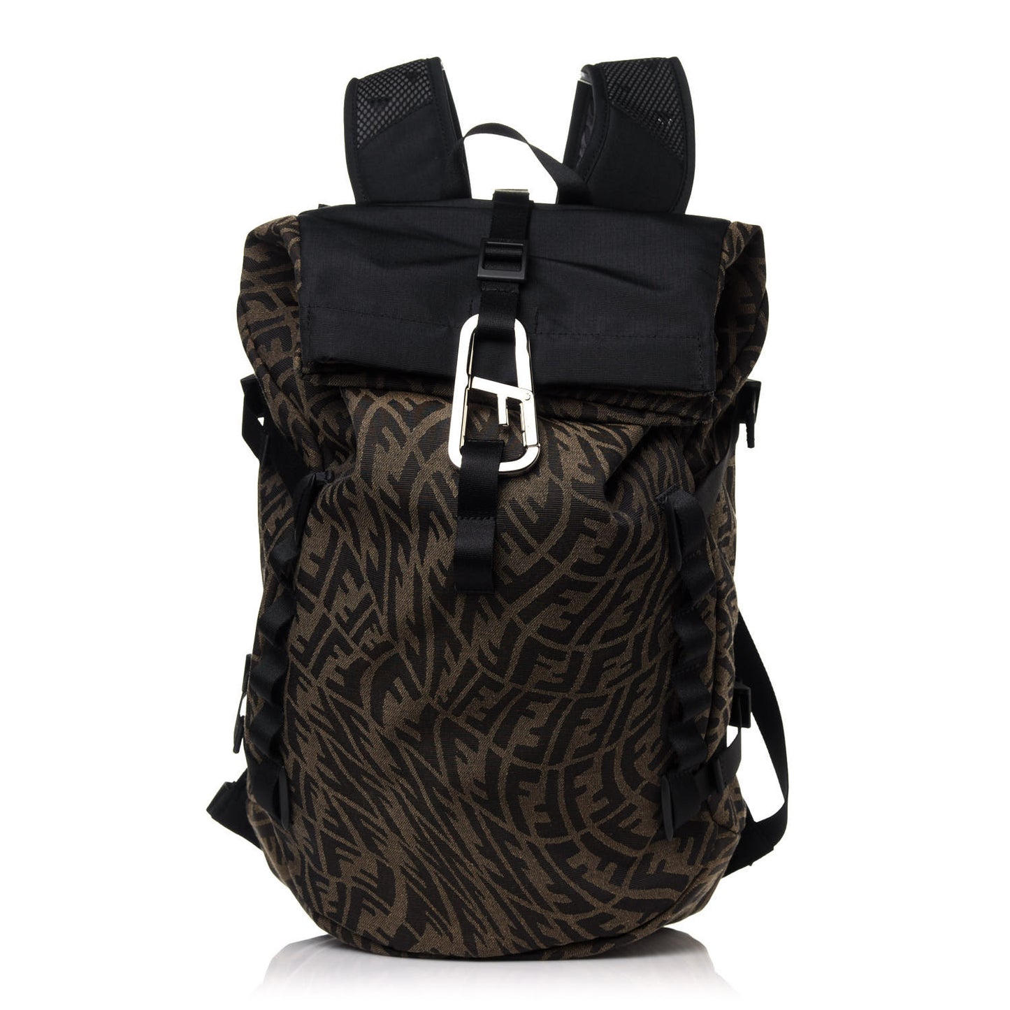 X SARAH COLEMAN Fabric Jacquard FF Vertigo Ferrino Ripstop Backpack Tobacco Moro Black