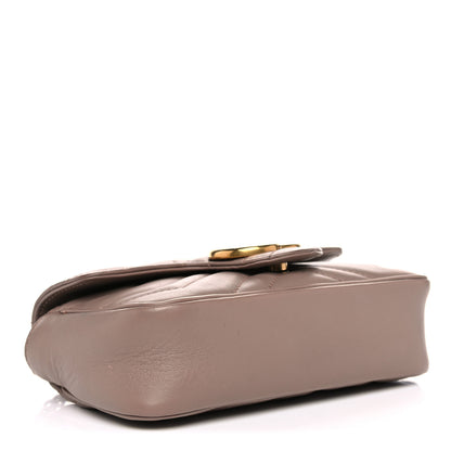 Gucci Calfskin Matelasse Super Mini GG Marmont Shoulder Bag Porcelain Rose 4 of 17