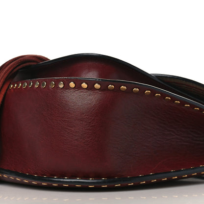 Chloe Calfskin Braided Small Hudson Shoulder Bag Sienna Red 9 of 11