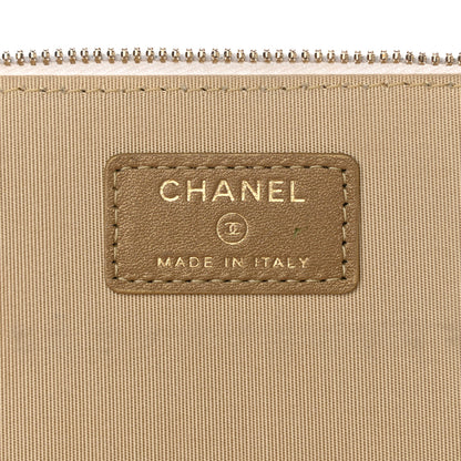 Chanel Lambskin Quilted Pearl Crush Small Vanity Case With Chain White 6 of 11