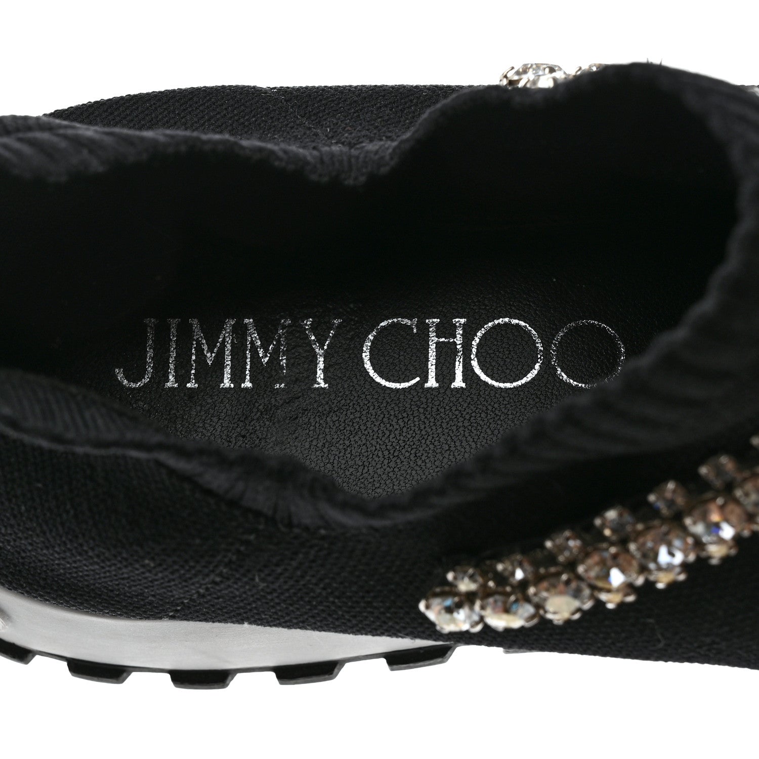 Jimmy Choo Knit Crystal Verona Sneaker 9 Black 7 of 7