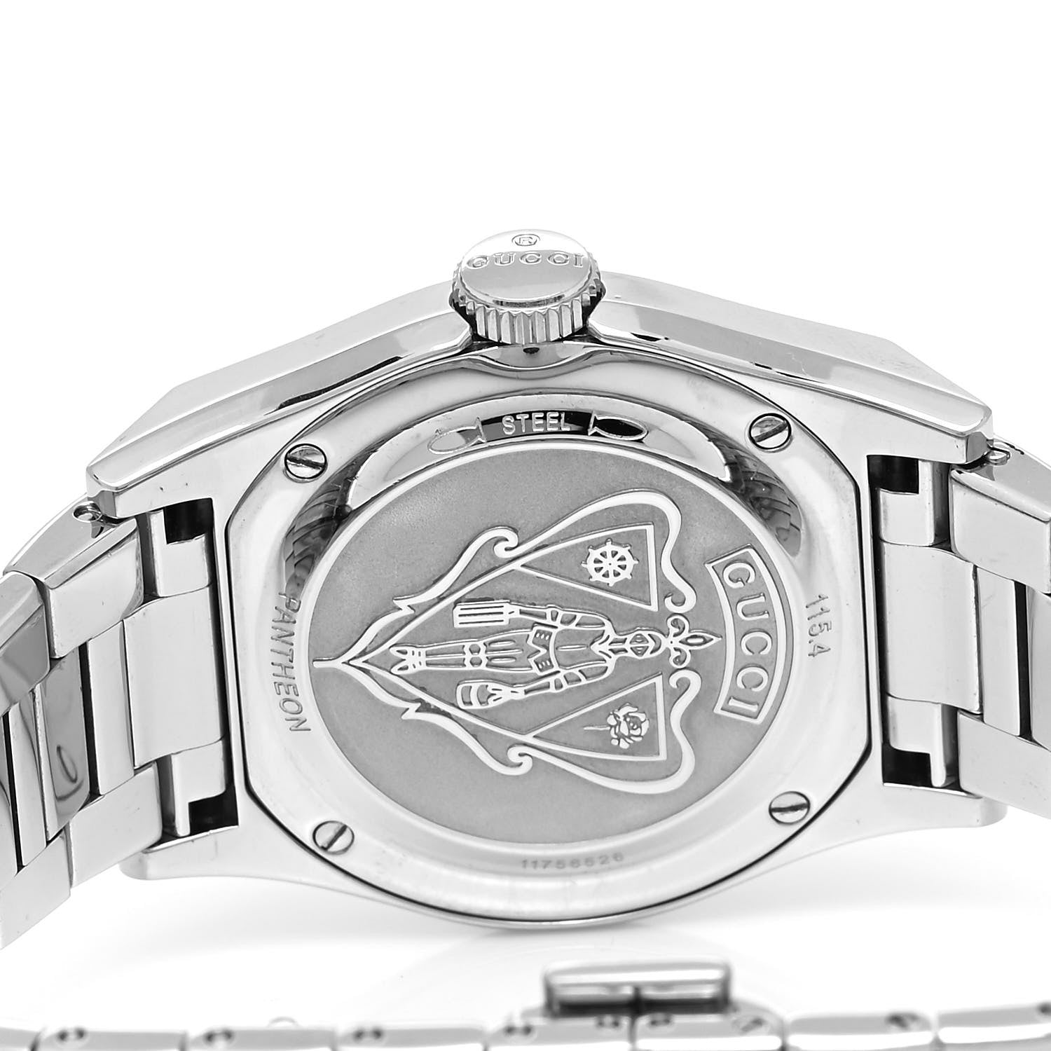 Gucci Stainless Steel Diamond Mother of Pearl 36mm Pantheon Quartz Watch 4 of 4