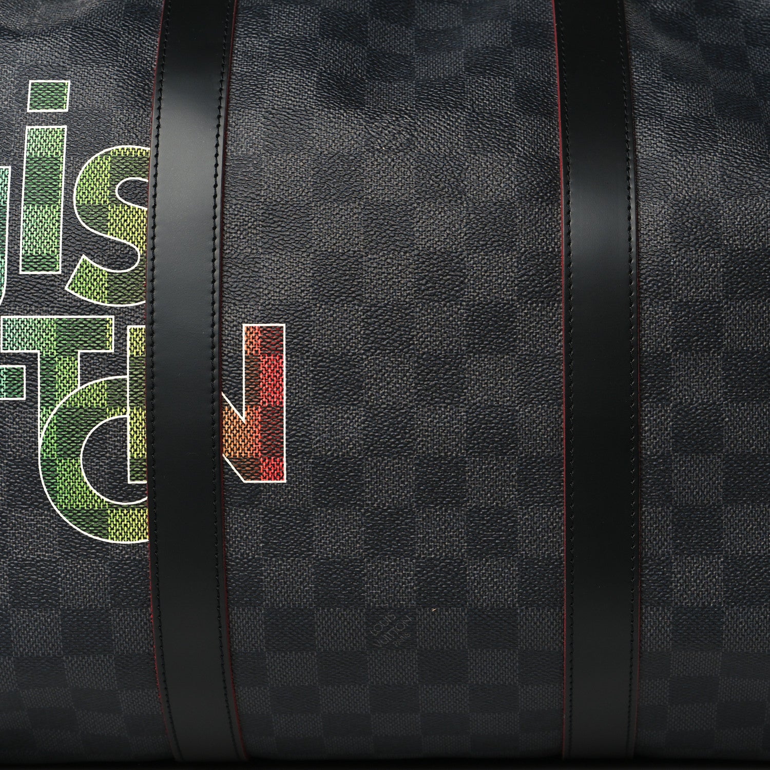Louis Vuitton Damier Graphite Logo Keepall Bandouliere 50 Rogue 5 of 8