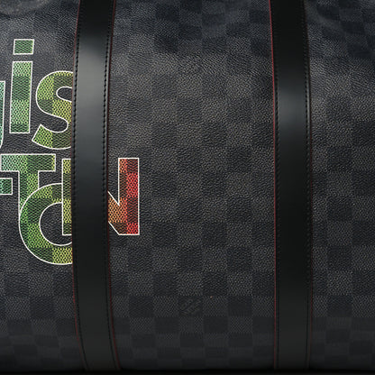 Louis Vuitton Damier Graphite Logo Keepall Bandouliere 50 Rogue 5 of 8
