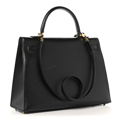 Hermes Epsom Kelly Sellier 35 Black 3 of 42