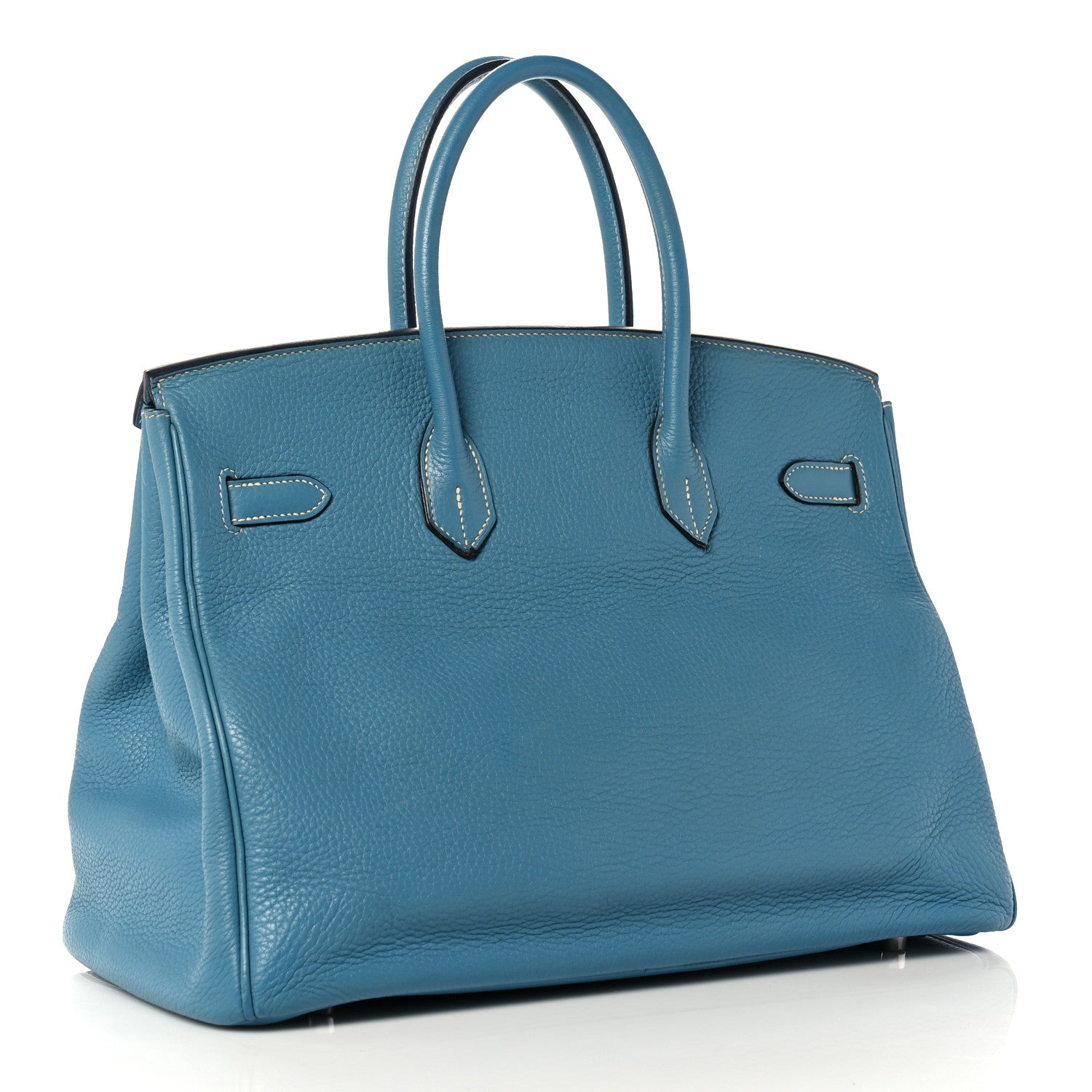 Hermes Taurillon Clemence Birkin 35 Blue Jean 3 of 47
