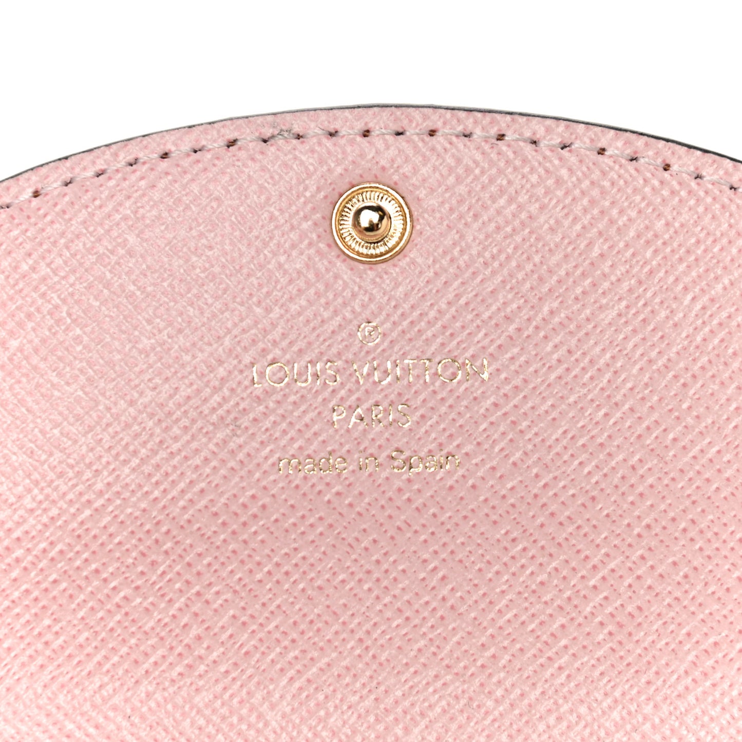 Damier Ebene Rosalie Coin Purse Rose Ballerine
