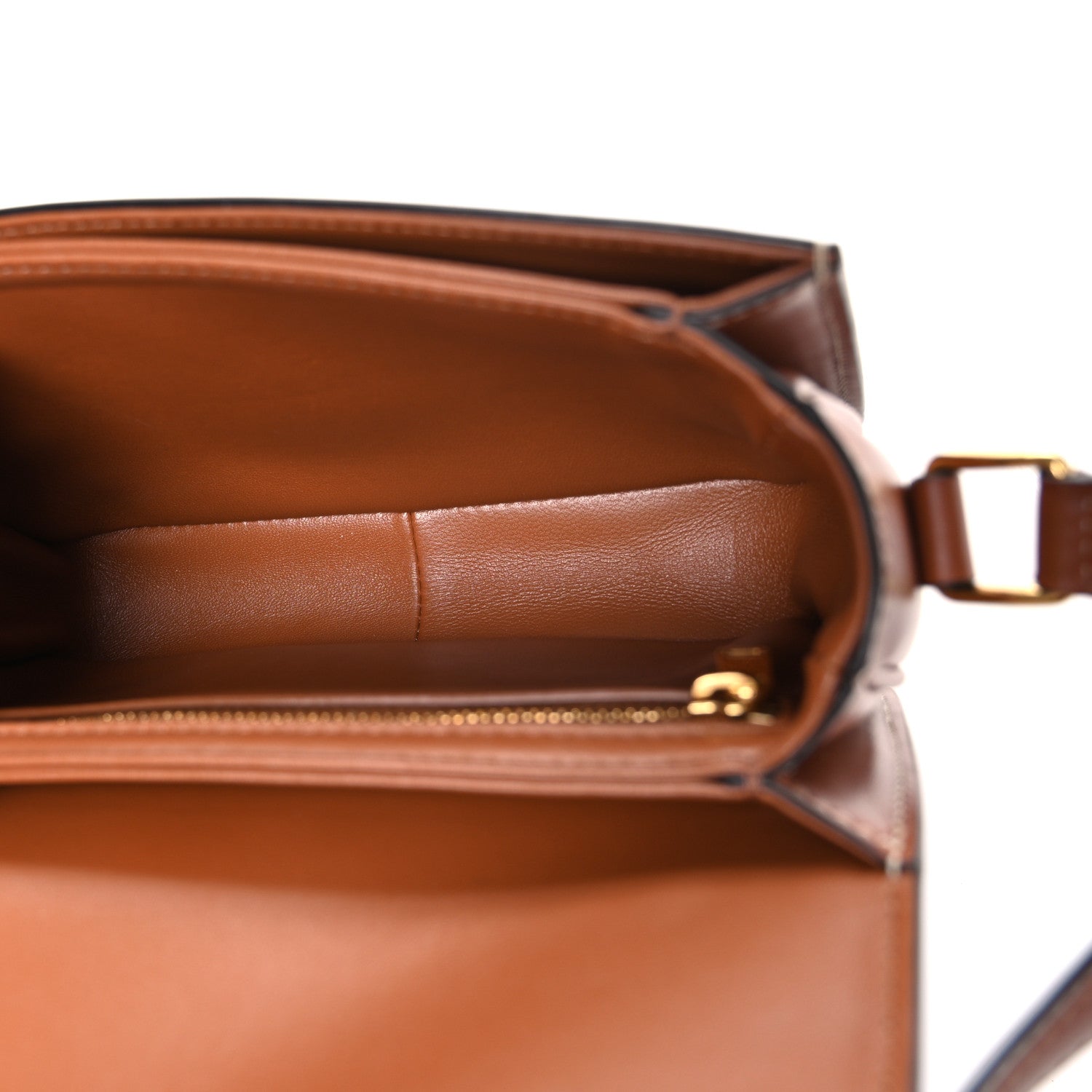 Celine Calfskin Triomphe Canvas Teen Triomphe Bag Tan 5 of 12