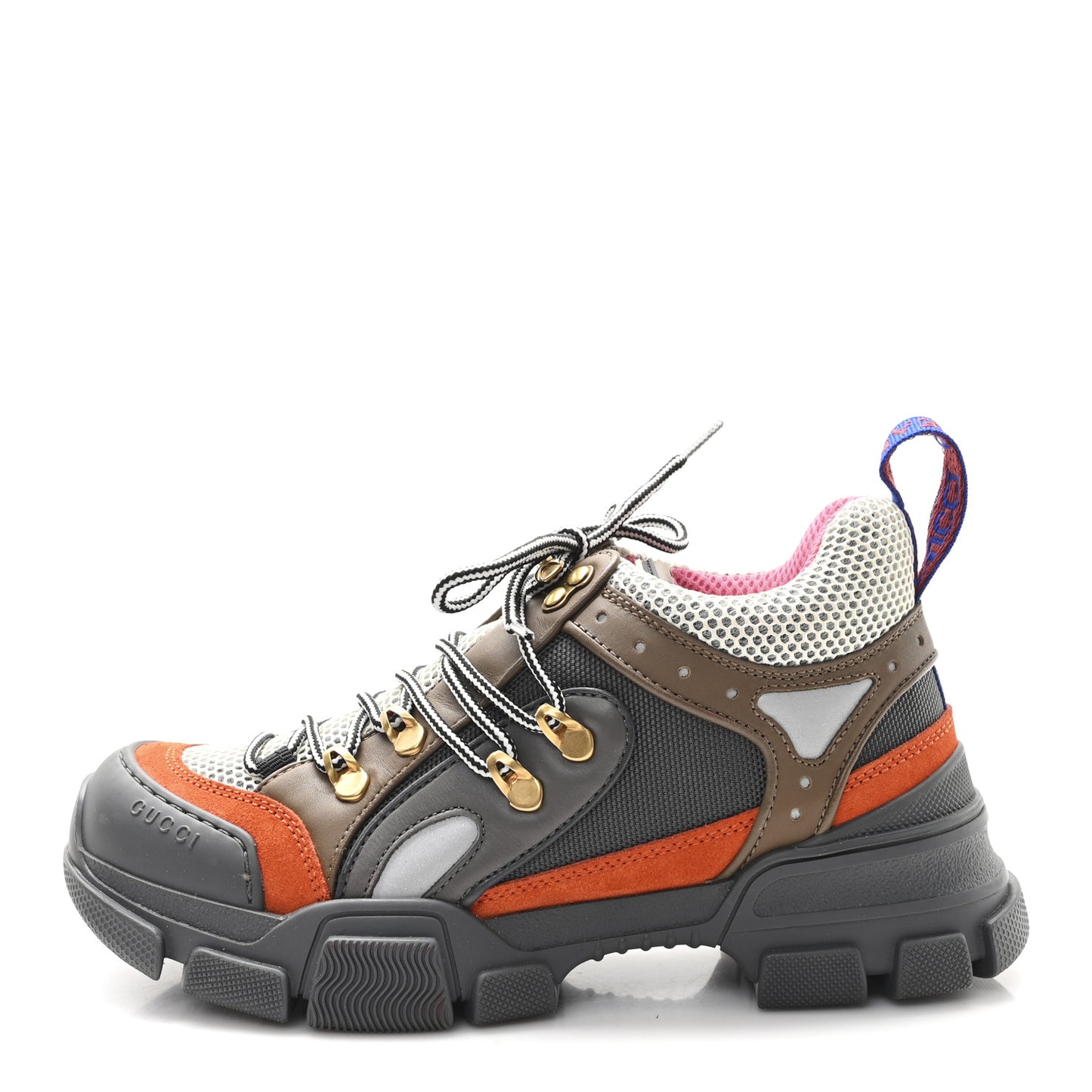 X SEGA Mesh Canvas Calfskin Womens Flashtrek Sneakers 37.5 White Box Pink Ardesia Loess