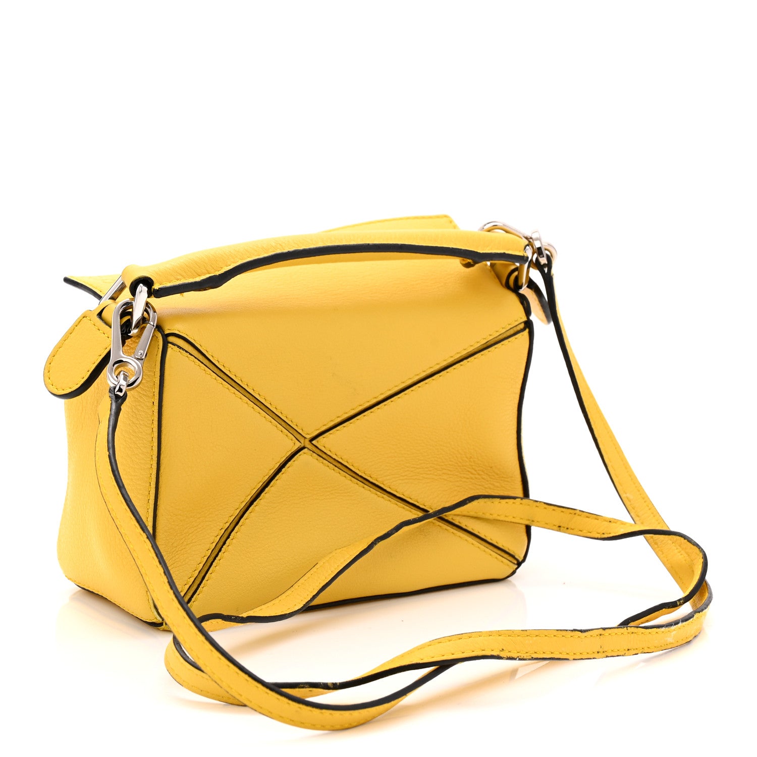 Loewe Calfskin Mini Puzzle Bag Yellow 3 of 11