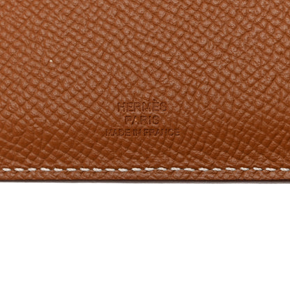 Hermes Epsom Tarmac Dot PM Passport Holder Gold Malachite 6 of 8