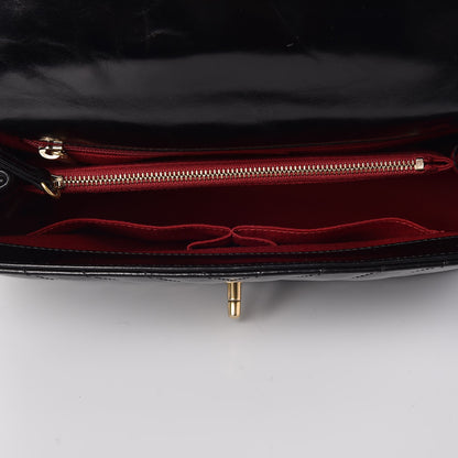 Chanel Calfskin Chevron Quilted Small Coco Handle Flap Black 5 of 8
